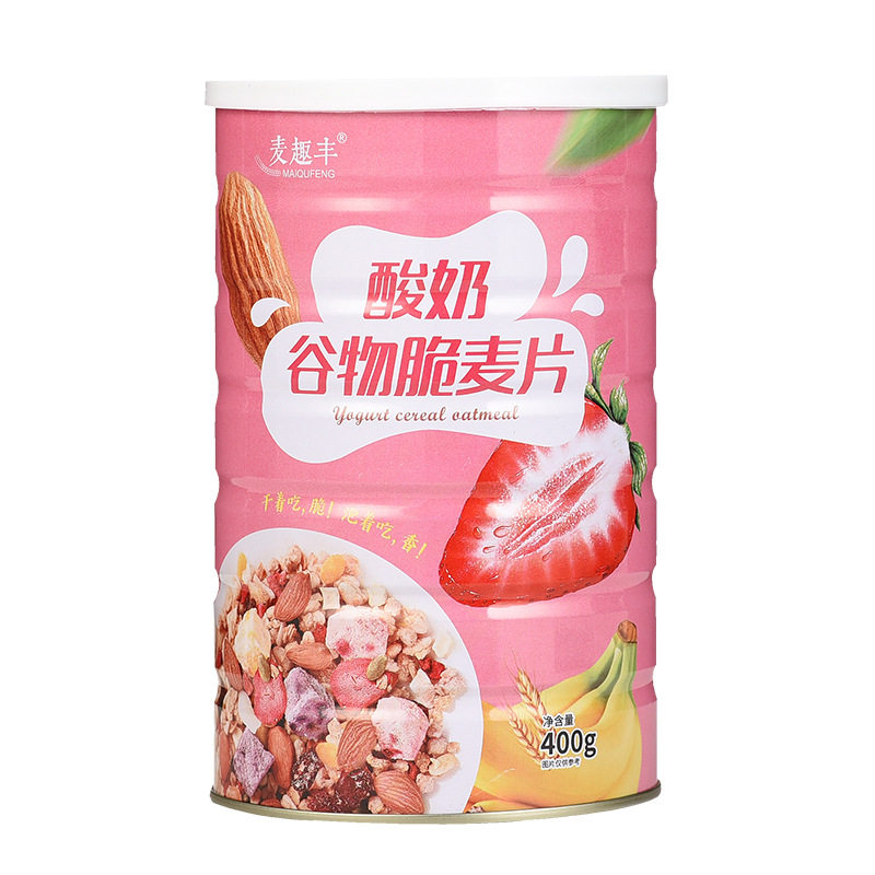 酸奶谷物脆麦片冲泡干吃即食早餐
