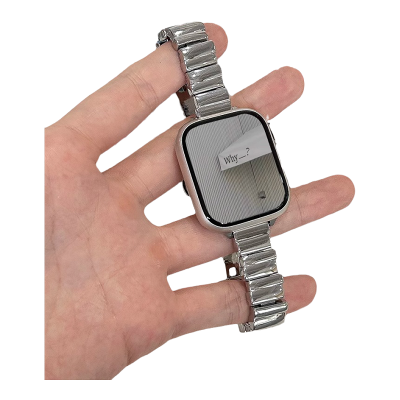 适用iWatch不规则金属高级感表带