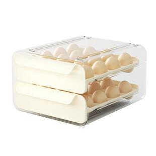 摩登主妇冰箱鸡蛋收纳盒抽屉式家用厨房保鲜放鸡蛋盒置物架整理盒