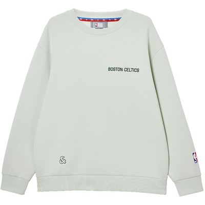 杰克琼斯NBA联名款凯尔特人队男装春季字母圆领卫衣225433068