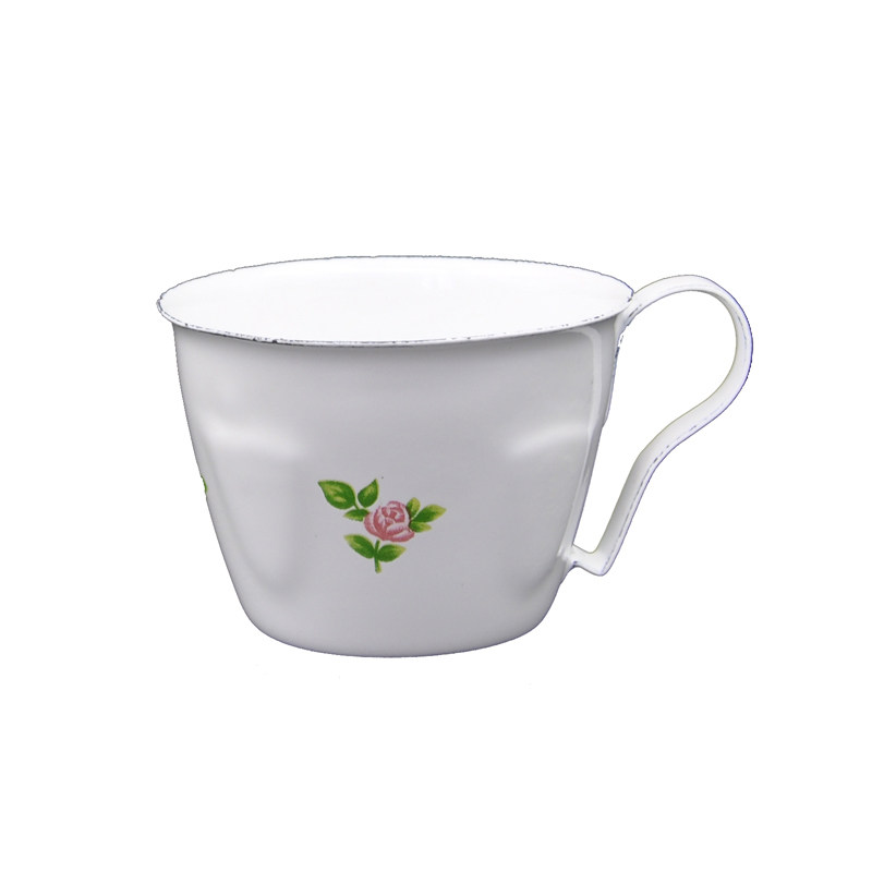 欧洲复古乡村搪瓷可爱茶杯小水杯