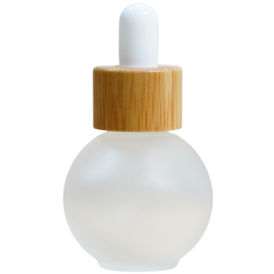20ml可爱圆顿顿竹盖精华液精油调配胶头滴管精油磨砂分装瓶调配瓶