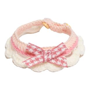 日系甜美猫咪围脖围兜柔软项圈宠物狗装饰品蝴蝶结猫围巾小猫项圈