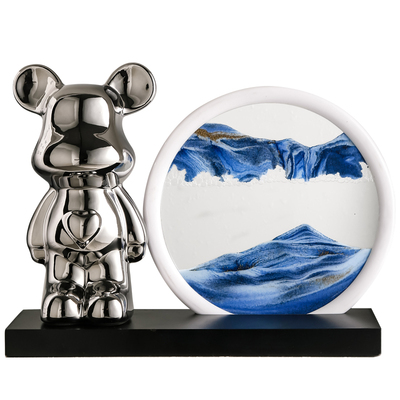 轻奢暴力熊流沙画摆件