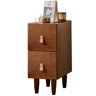 实木床头柜现代简约家用卧室超窄床边柜夹缝柜小型简易收纳储物柜