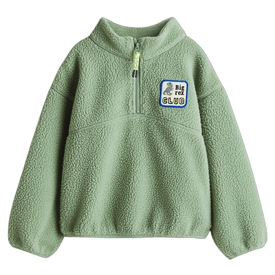 HM春季童装儿童男童上部配拉链泰迪绒卫衣1315502