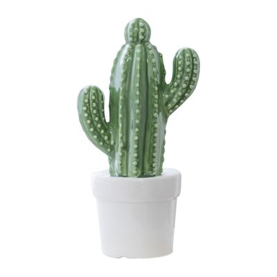 ins仿真仙人掌陶瓷创意植物摆件