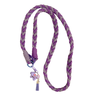 可爱手机挂件球球流苏小马编织斜跨挂绳适用于手机壳趣味ins学生女尼龙线材户外防丢通用ccd便携侧肩长绳背带