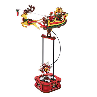 若客圣诞重力摇摆手工diy木质手工积木拼装模型永动机新年礼物女