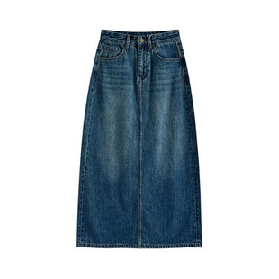 牛仔半身裙女士2026新款高腰显瘦长款气质休闲一步直筒包臀长裙子