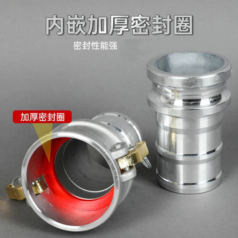 卡扣式油管接头 CE型阴阳端 快捷油管接口扳把式铝合金快速活接头