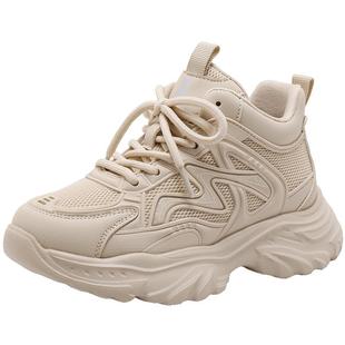 百丽高帮厚底老爹鞋童鞋女24新款冬季中童休闲运动鞋子K6260D84