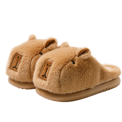 2025新款卡皮巴拉棉拖鞋毛绒保暖