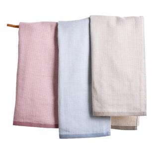 LOFTEX/亚光纯棉家用全棉洗澡成人纱布男士擦身体吸水洗脸巾3条