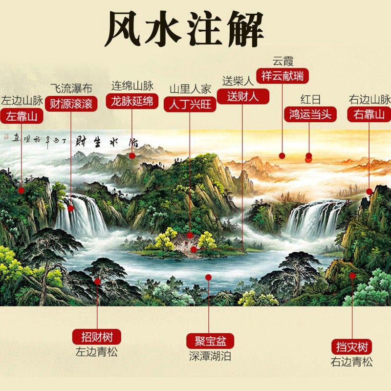 5d钻石画风景画2025新款满钻流水生财十字绣客厅山水砖石秀办公室
