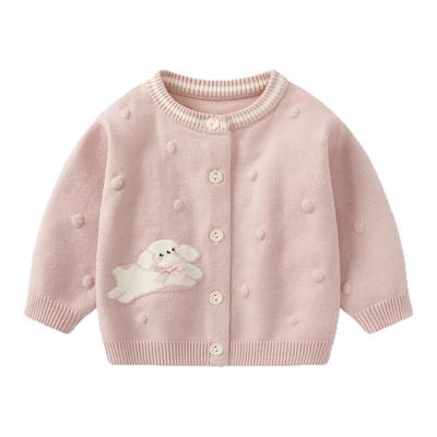婴儿毛衣外套女宝宝秋冬针织衫