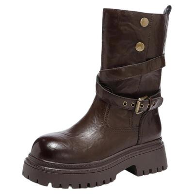 星期六厚底马丁靴女2025款