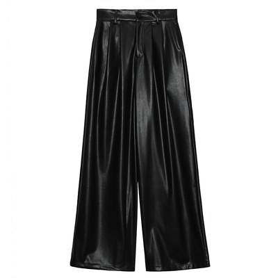 高腰百搭显瘦时尚皮裤长裤