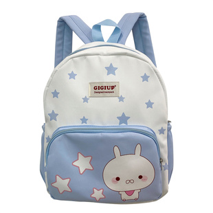 吉吉向上原创星星兔子双肩包小清新书包女学生初高中大容量背包