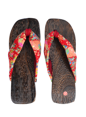 木屐装饰男女日式凉拖cos日本人字拖厚底木拖鞋防滑高跟和风实木