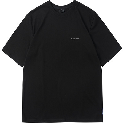 原创印花圆领宽松系打底衫