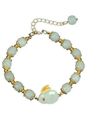 手链天然和田玉串珠女生