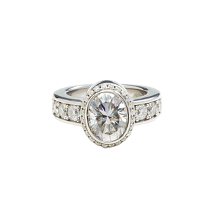 SUDROV/素觉Lin Carat™克拉小姐系列轻奢精致925银莫桑石戒指女