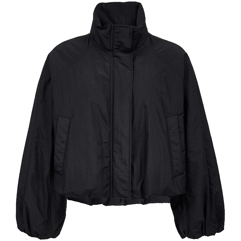 VeroModa纯色半高领棉服时尚
