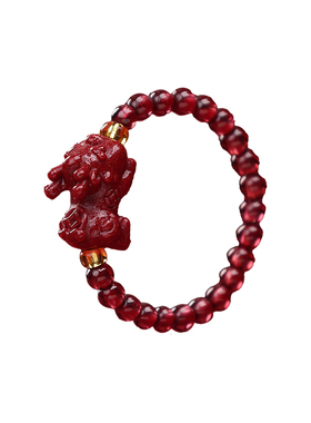 【普陀山官方】天然朱砂招财戒指