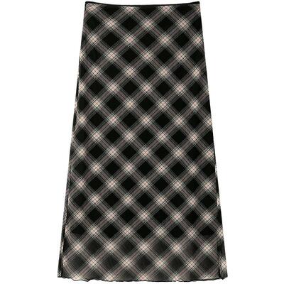 乐町2024夏季新款直筒包臀修身针织长裙C2GFE2149