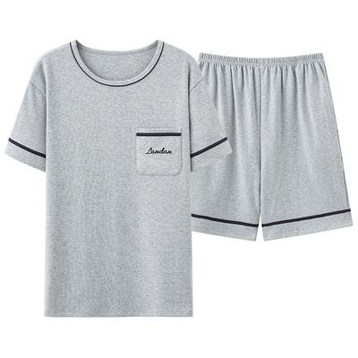 热卖推荐！纯棉短袖短裤睡衣男
