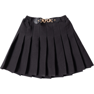 原创女童百褶裙半身裙2026春秋新款洋气儿童中大童百搭女孩短裙子