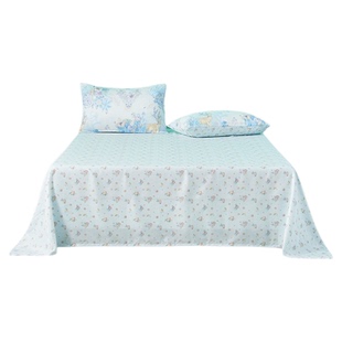 富安娜出品馨而乐床单单件亲肤透气被家用 全涤床单枕套三件套