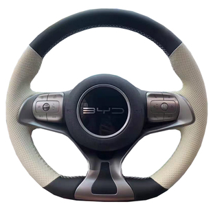比亚迪e2海鸥方向盘真皮翻毛23-24款海豚元plus把套专用手缝全包