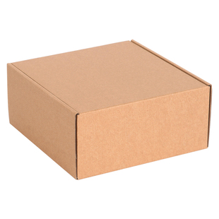 正方形飞机盒牛皮纸瓦楞包装盒扁平收纳盒电商打包盒通用纯色纸盒