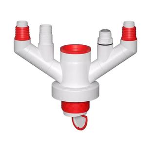 阳台洗衣机下水管三头通分水器烘干机排水管道防臭止逆两四通接头