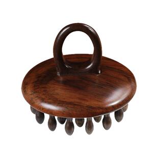 【卖檀翁】檀木按摩梳31齿头部经络头皮疏通头疗家用防脱发指环梳