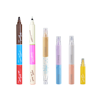 可拼接柔色圆头针管kobaru马克笔