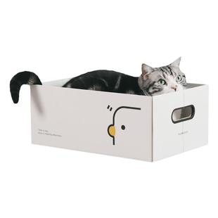 PURROOM 小鸡猫抓板窝耐磨不掉屑猫窝纸箱一体沙发防抓瓦楞纸猫盒