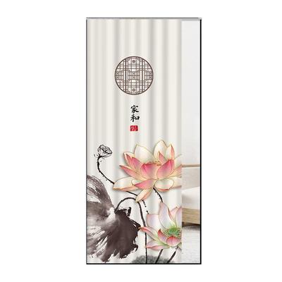 全身镜穿衣镜子遮挡帘中式