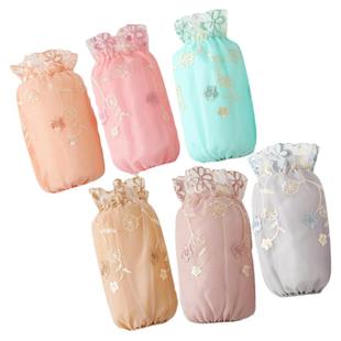 韩版蕾丝袖套女冬季护袖短款ins潮学生套袖防污脏袖筒头羽绒棉服