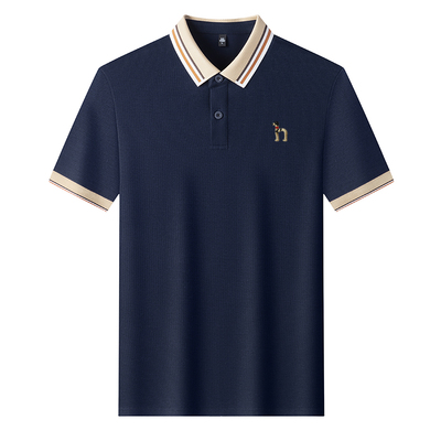 【奥莱撤柜】棉翻领短袖T恤男POLO衫 时尚潮流休闲百搭透气体恤衫