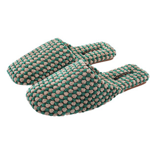 云团秋冬季包头保暖绒面情侣棉拖鞋女薄绒亲肤防滑牛筋底居家男