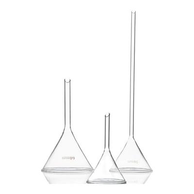湘玻玻璃三角漏斗长颈短颈实验室