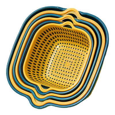 双层盆沥水篮厨房洗水果滤水篮