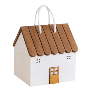 阿楹 奶油床头小房子摆件餐边柜儿童房存钱大容量玩具木屋收纳盒