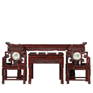 红木家具酸枝木中堂六件套明式太师椅三件套实木仿古八仙桌组合