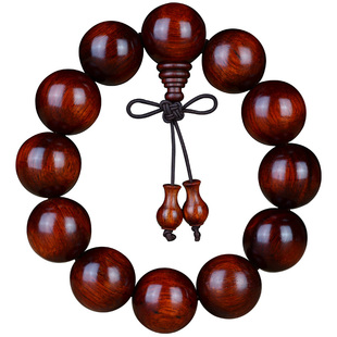 犀牛角紫檀手串2.0 男手链高密度老料沉水佛珠玻璃底文玩木质首饰