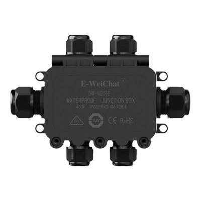 一进五出防水盒防阻燃电子照明尼龙六通接线盒IP68电线防水接线盒