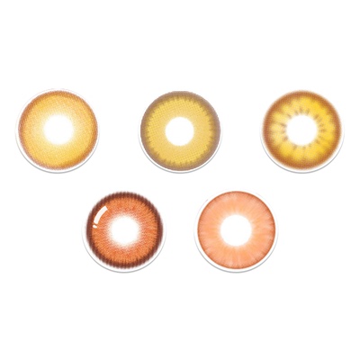 doya黄色cos美瞳日抛次元曙耀光金棕橙珀色日向翔阳帕瓦魈钟离NB